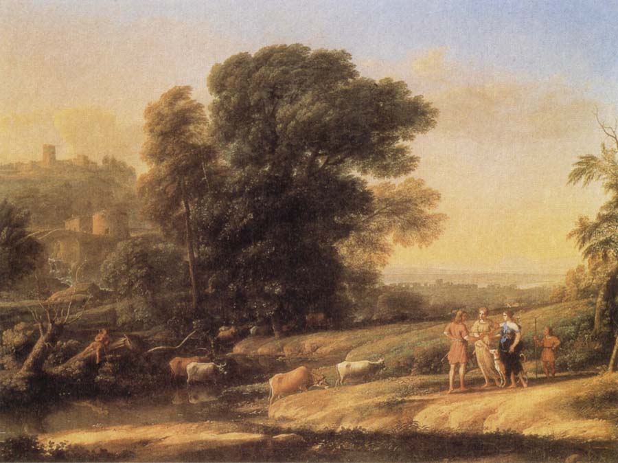 Claude Lorrain Landscape with Cephalus and Procris reunited by Diana